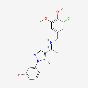 (3-chloro-4,5-dimethoxybenzyl){1-[1-(3-fluorophenyl)-5-methyl-1H-pyrazol-4-yl]ethyl}amine