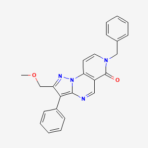 molecular formula C24H20N4O2 B5992047 7-benzyl-2-(methoxymethyl)-3-phenylpyrazolo[1,5-a]pyrido[3,4-e]pyrimidin-6(7H)-one 