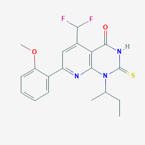 1-(SEC-BUTYL)-5-(DIFLUOROMETHYL)-7-(2-METHOXYPHENYL)-2-SULFANYLPYRIDO[2,3-D]PYRIMIDIN-4(1H)-ONE