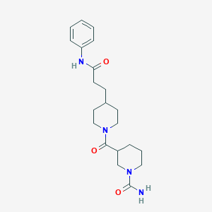 3-{[4-(3-anilino-3-oxopropyl)-1-piperidinyl]carbonyl}-1-piperidinecarboxamide