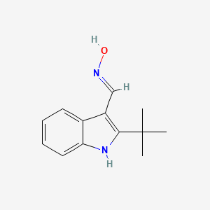 molecular formula C13H16N2O B5992064 2-tert-butyl-1H-indole-3-carbaldehyde oxime 