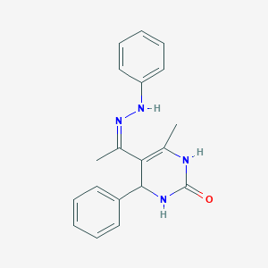 6-METHYL-4-PHENYL-5-{1-[(Z)-2-PHENYLHYDRAZONO]ETHYL}-3,4-DIHYDRO-2(1H)-PYRIMIDINONE