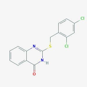 molecular formula C15H10Cl2N2OS B5992098 2-[(2,4-dichlorophenyl)methylsulfanyl]-3H-quinazolin-4-one 