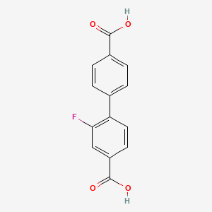 molecular formula C14H9FO4 B599210 4-(4-羧基苯基)-3-氟苯甲酸 CAS No. 1261943-47-8