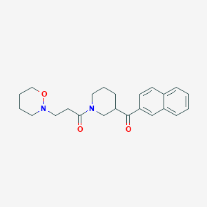 2-naphthyl{1-[3-(1,2-oxazinan-2-yl)propanoyl]-3-piperidinyl}methanone