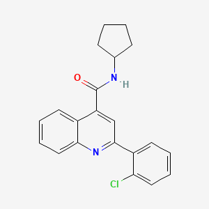 2-(2-chlorophenyl)-N-cyclopentylquinoline-4-carboxamide