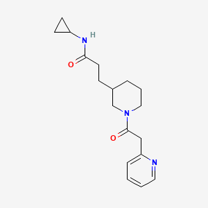 N-cyclopropyl-3-[1-(2-pyridin-2-ylacetyl)piperidin-3-yl]propanamide