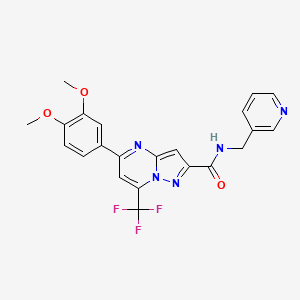 5-(3,4-dimethoxyphenyl)-N-(pyridin-3-ylmethyl)-7-(trifluoromethyl)pyrazolo[1,5-a]pyrimidine-2-carboxamide