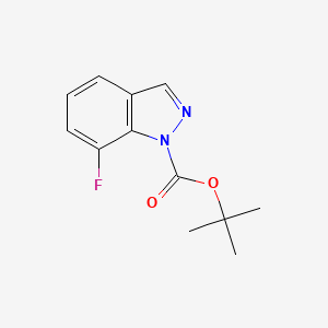 molecular formula C12H13FN2O2 B599219 1-Boc-7-氟-1H-吲唑 CAS No. 1305320-59-5