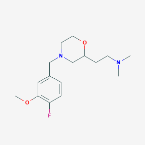 2-[4-[(4-fluoro-3-methoxyphenyl)methyl]morpholin-2-yl]-N,N-dimethylethanamine