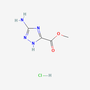 molecular formula C4H7ClN4O2 B599221 5-氨基-1H-1,2,4-三唑-3-羧酸甲酯盐酸盐 CAS No. 142782-22-7