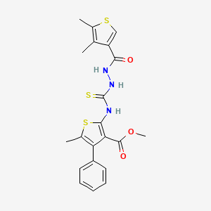 methyl 2-[({2-[(4,5-dimethyl-3-thienyl)carbonyl]hydrazino}carbonothioyl)amino]-5-methyl-4-phenyl-3-thiophenecarboxylate