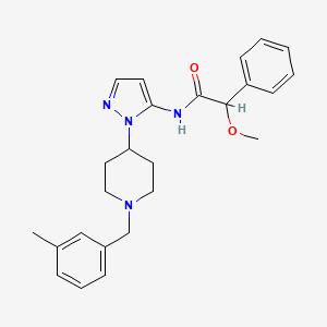 2-methoxy-N-{1-[1-(3-methylbenzyl)-4-piperidinyl]-1H-pyrazol-5-yl}-2-phenylacetamide