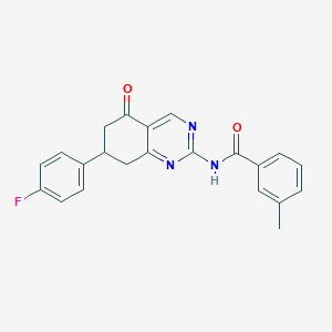 N-[7-(4-fluorophenyl)-5-oxo-5,6,7,8-tetrahydroquinazolin-2-yl]-3-methylbenzamide