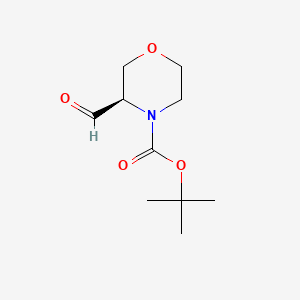 molecular formula C10H17NO4 B599224 (R)-N-Boc-3-morpholinecarbaldehyde CAS No. 1257850-86-4