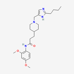 3-[1-[(2-butyl-1H-imidazol-5-yl)methyl]piperidin-4-yl]-N-(2,4-dimethoxyphenyl)propanamide