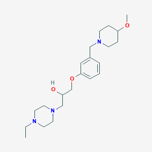 1-(4-Ethylpiperazin-1-yl)-3-[3-[(4-methoxypiperidin-1-yl)methyl]phenoxy]propan-2-ol