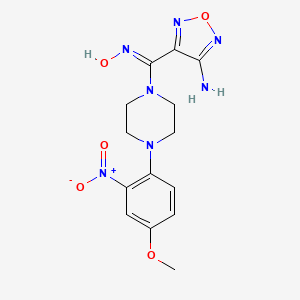 4-{(hydroxyimino)[4-(4-methoxy-2-nitrophenyl)-1-piperazinyl]methyl}-1,2,5-oxadiazol-3-amine