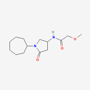 N-(1-cycloheptyl-5-oxo-3-pyrrolidinyl)-2-methoxyacetamide