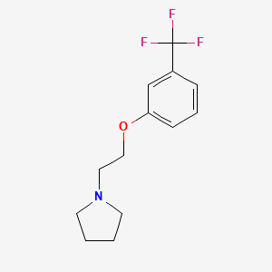 molecular formula C13H16F3NO B599227 3-(2-吡咯烷氧基乙氧基)苯三氟化物 CAS No. 1257665-08-9
