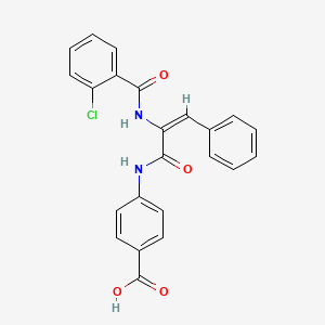 4-[(2E)-2-[(2-Chlorophenyl)formamido]-3-phenylprop-2-enamido]benzoic acid