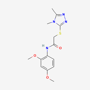 N-(2,4-dimethoxyphenyl)-2-[(4,5-dimethyl-4H-1,2,4-triazol-3-yl)sulfanyl]acetamide