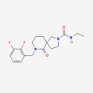 molecular formula C18H23F2N3O2 B5992285 7-(2,3-difluorobenzyl)-N-ethyl-6-oxo-2,7-diazaspiro[4.5]decane-2-carboxamide 