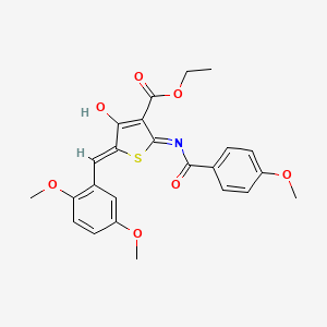 molecular formula C24H23NO7S B5992297 ethyl 5-(2,5-dimethoxybenzylidene)-2-[(4-methoxybenzoyl)amino]-4-oxo-4,5-dihydro-3-thiophenecarboxylate 