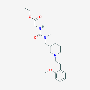 ethyl N-{[({1-[2-(2-methoxyphenyl)ethyl]-3-piperidinyl}methyl)(methyl)amino]carbonyl}glycinate