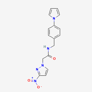 2-(3-NITRO-1H-PYRAZOL-1-YL)-N-{[4-(1H-PYRROL-1-YL)PHENYL]METHYL}ACETAMIDE