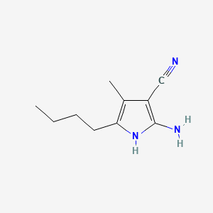 molecular formula C10H15N3 B599235 2-氨基-5-丁基-4-甲基-1H-吡咯-3-碳腈 CAS No. 1227958-01-1