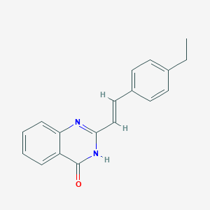 molecular formula C18H16N2O B5992360 2-[2-(4-ethylphenyl)vinyl]-4(3H)-quinazolinone 