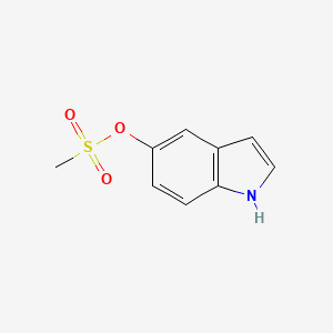 molecular formula C9H9NO3S B599238 1H-吲哚-5-基甲磺酸盐 CAS No. 128810-31-1
