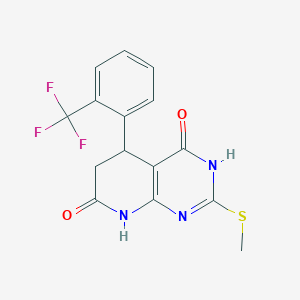 2-(methylthio)-5-[2-(trifluoromethyl)phenyl]-5,8-dihydropyrido[2,3-d]pyrimidine-4,7(3H,6H)-dione