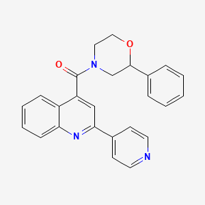 4-[(2-phenyl-4-morpholinyl)carbonyl]-2-(4-pyridinyl)quinoline