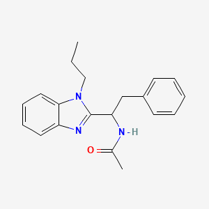 N-[2-phenyl-1-(1-propyl-1H-benzimidazol-2-yl)ethyl]acetamide