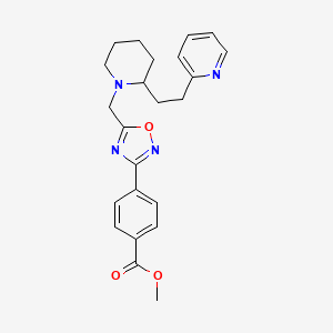 methyl 4-[5-({2-[2-(2-pyridinyl)ethyl]-1-piperidinyl}methyl)-1,2,4-oxadiazol-3-yl]benzoate