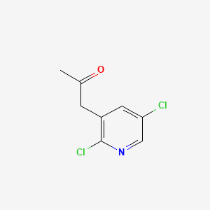 molecular formula C8H7Cl2NO B599245 1-(2,5-二氯吡啶-3-基)丙酮 CAS No. 1373233-13-6
