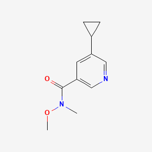 B599246 5-Cyclopropyl-N-methoxy-N-methylnicotinamide CAS No. 1211589-35-3