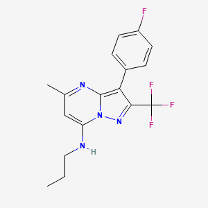 3-(4-fluorophenyl)-5-methyl-N-propyl-2-(trifluoromethyl)pyrazolo[1,5-a]pyrimidin-7-amine