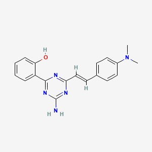 molecular formula C19H19N5O B5992484 2-{4-AMINO-6-[(1E)-2-[4-(DIMETHYLAMINO)PHENYL]ETHENYL]-1,3,5-TRIAZIN-2-YL}PHENOL 