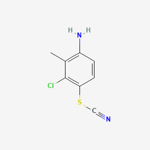 molecular formula C8H7ClN2S B599249 3-Chloro-2-methyl-4-thiocyanatoaniline CAS No. 14030-84-3