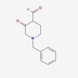 molecular formula C13H15NO2 B599250 1-Benzyl-3-oxopiperidine-4-carbaldehyde CAS No. 1260825-25-9