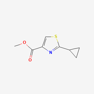 molecular formula C8H9NO2S B599251 2-环丙基噻唑-4-羧酸甲酯 CAS No. 1286744-59-9