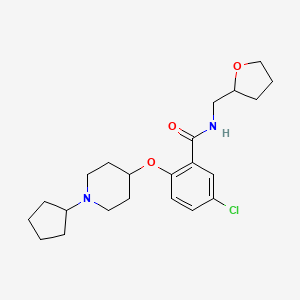 5-chloro-2-[(1-cyclopentyl-4-piperidinyl)oxy]-N-(tetrahydro-2-furanylmethyl)benzamide