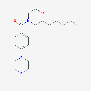 molecular formula C22H35N3O2 B5992519 [2-(4-methylpentyl)morpholin-4-yl]-[4-(4-methylpiperazin-1-yl)phenyl]methanone 