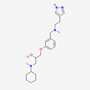 molecular formula C23H36N4O2 B5992523 1-[cyclohexyl(methyl)amino]-3-[3-[[methyl-[2-(1H-pyrazol-4-yl)ethyl]amino]methyl]phenoxy]propan-2-ol 