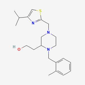 2-[4-[(4-isopropyl-1,3-thiazol-2-yl)methyl]-1-(2-methylbenzyl)-2-piperazinyl]ethanol