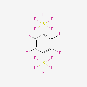 molecular formula C6F14S2 B599256 1,4-Bis(pentafluorothio)perfluorobenzene CAS No. 1219501-60-6