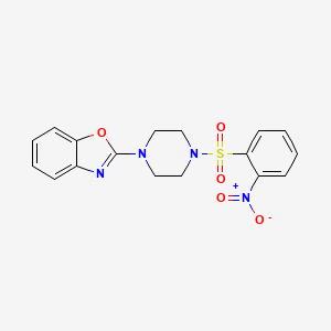 2-[4-(2-NITROBENZENESULFONYL)PIPERAZIN-1-YL]-1,3-BENZOXAZOLE